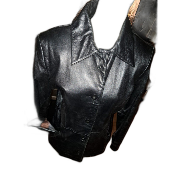 SALE! Fabulous Limited Edition Wilsons Leather Ladies Jacket Med Silvery Black - Picture 9 of 10